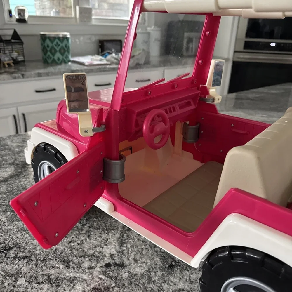 Our Generation OG Pink And White Jeep 4X4 Vehicle Fits American Girl 18
